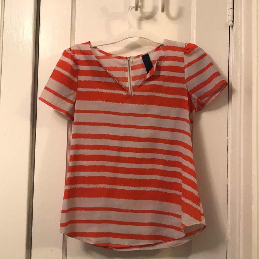 Orange and white blouse from Francesca’s